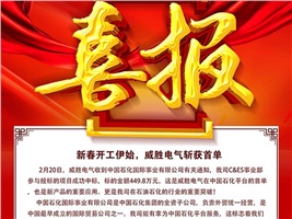 新春開工伊始，威勝電氣斬獲首單
